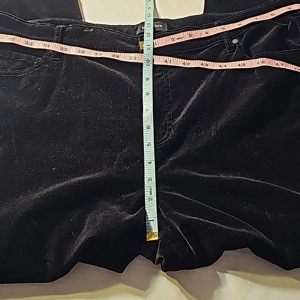 Black 5 pocket velvet like pants by "Well Worn" size 16/36 - Picture 7 of 9